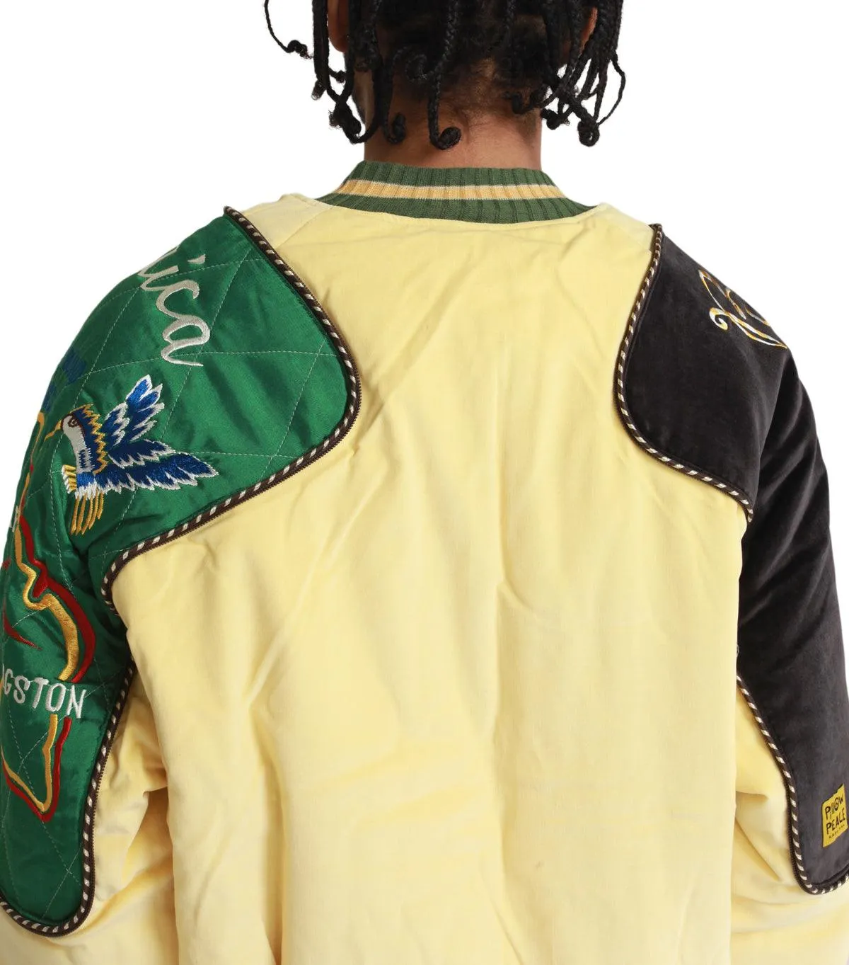 Kapital Velveteen Sham Bomber Jacket Beautiful Jamaica Yellow