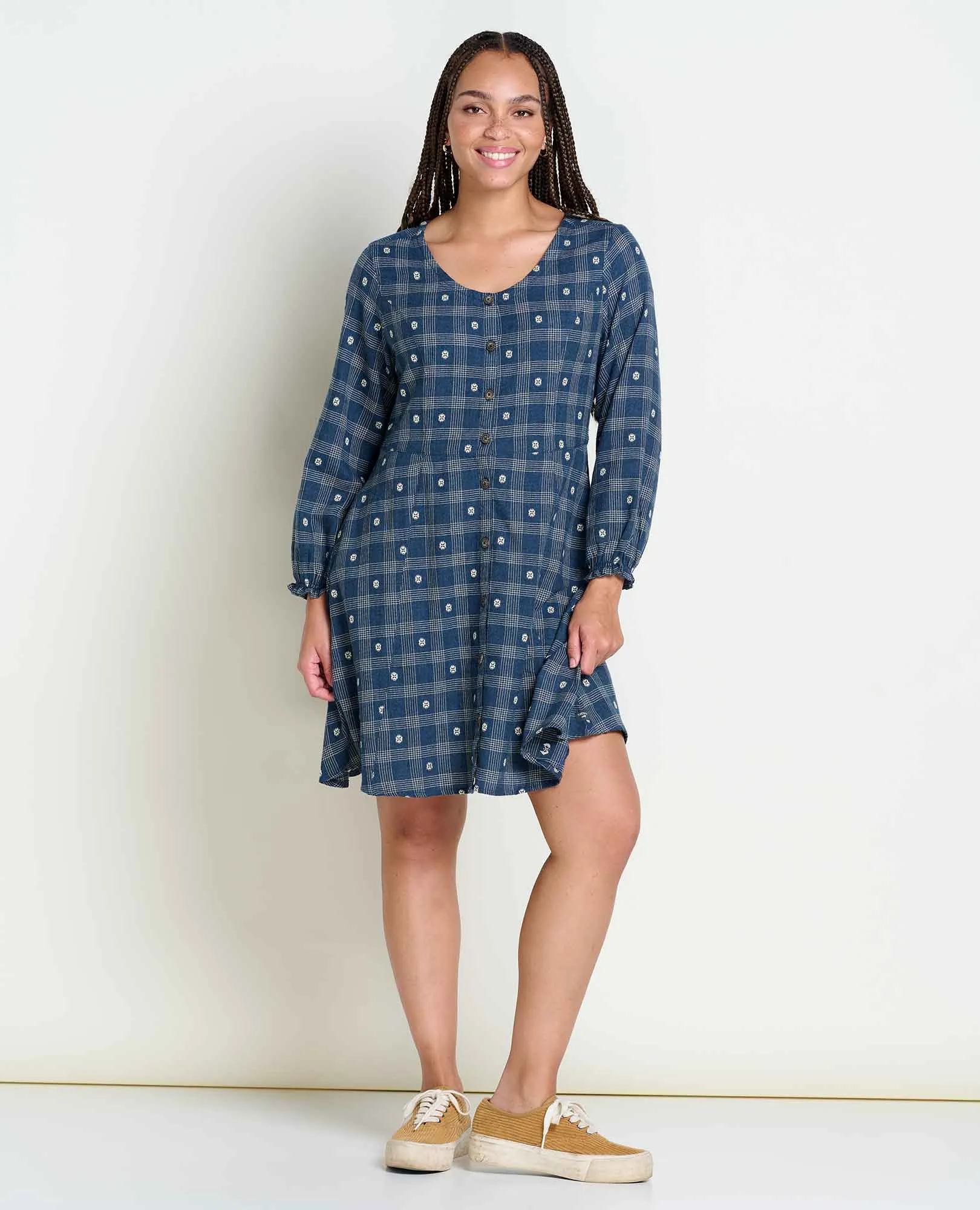 Maple Button Front Dress