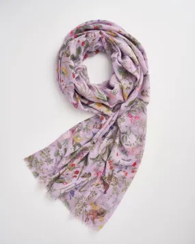 Meadow Creatures Lilac Lightweight Scarf