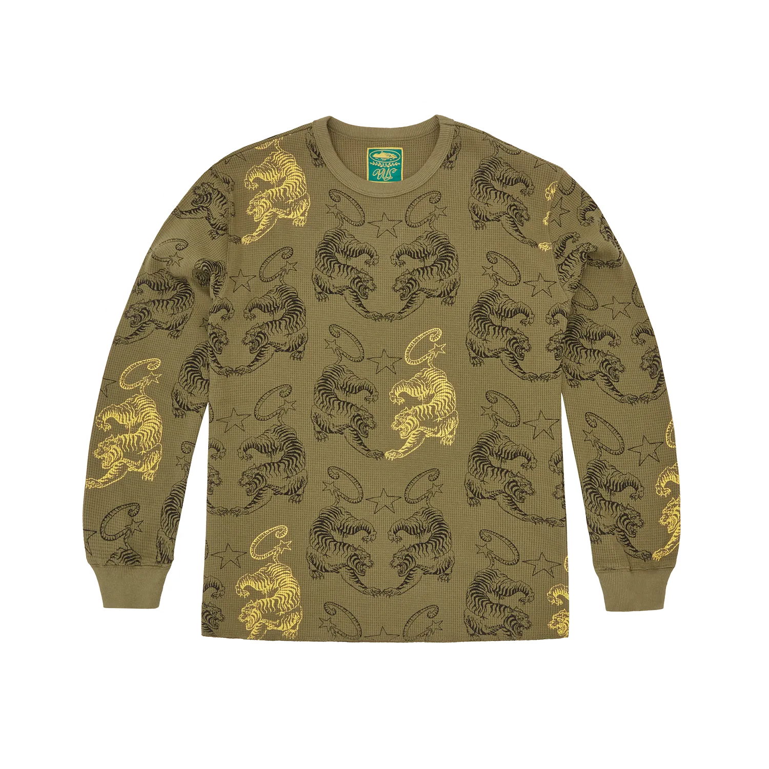 MENS TIGER WAFFLE LONGSLEEVE [KHAKI]