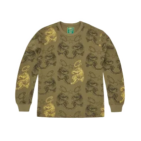 MENS TIGER WAFFLE LONGSLEEVE [KHAKI]