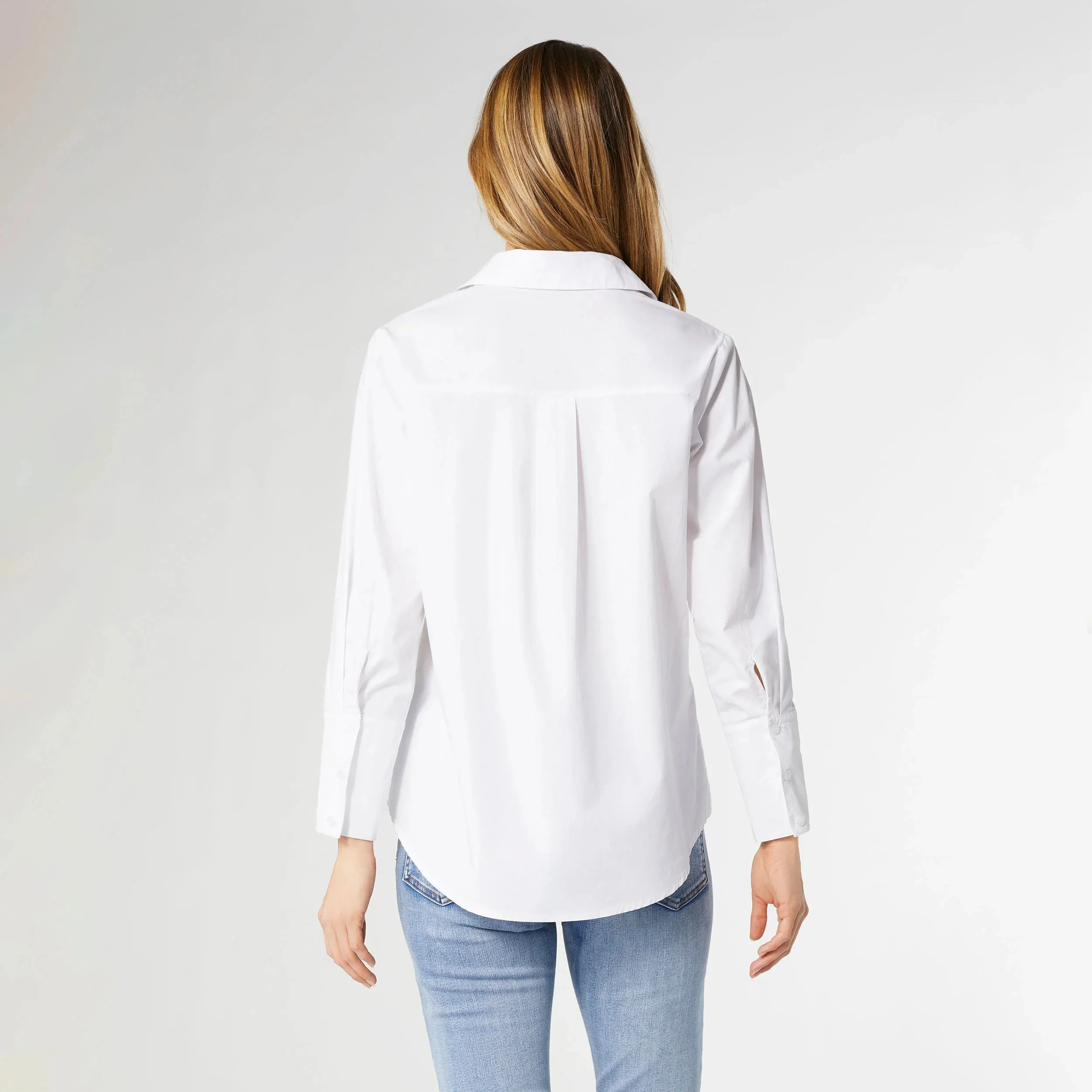 Meredith White Button-Up Boyfriend Shirt