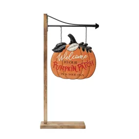 Metal Pumpkin Patch Sign