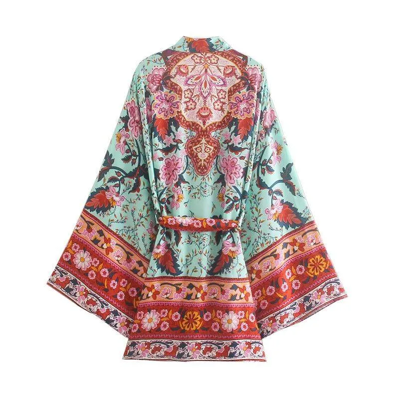 Okinawa Short Boho Kimono