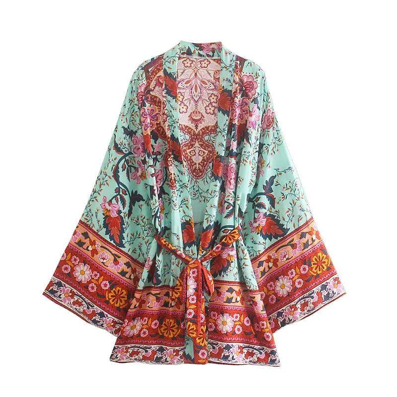 Okinawa Short Boho Kimono