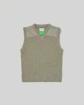 Patched Knit Vest Sage