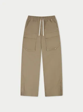 PEACHED TWILL STRAIGHT CARGOS - BEIGE