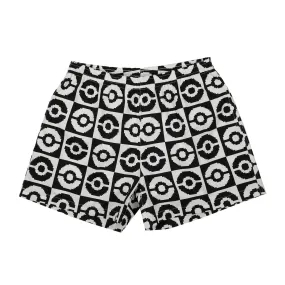 Poké Ball Allover Black & White Shorts