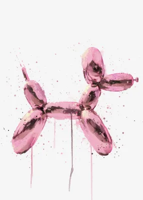 Pop Art Canine Wall Art Print  (Baby Pink), Contemporary and Stylish Christmas Decoration Alternative Xmas Decor