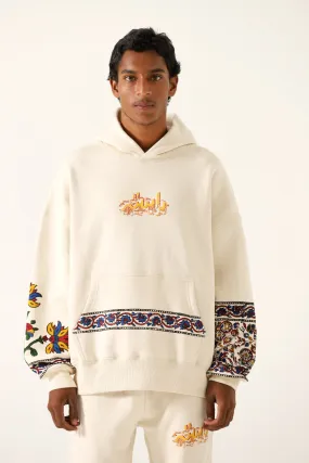 "1975" BLOCKPRINT BEIGE HOODIE