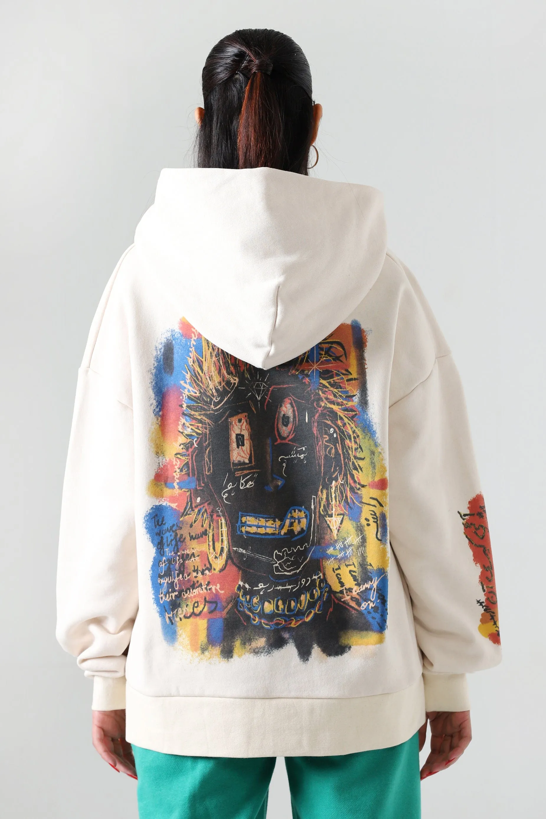 "HAMESHA THAKA HOWA" BEIGE HOODIE