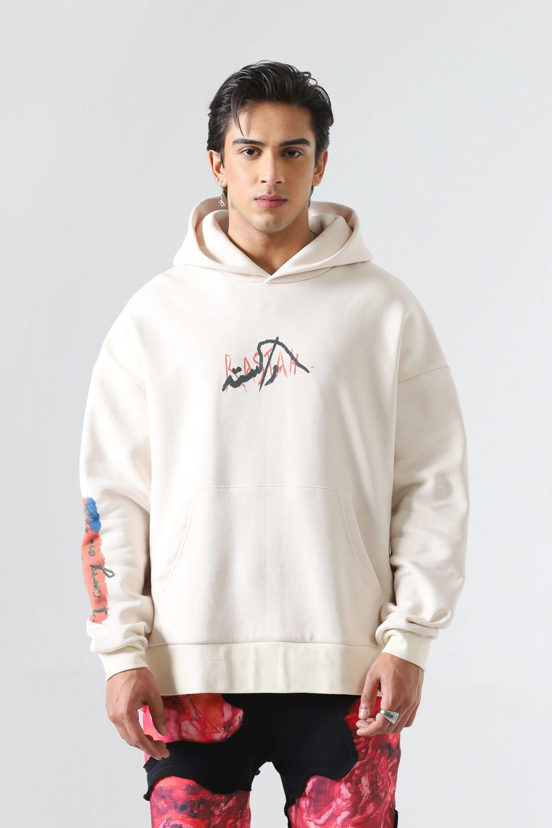 "HAMESHA THAKA HOWA" BEIGE HOODIE