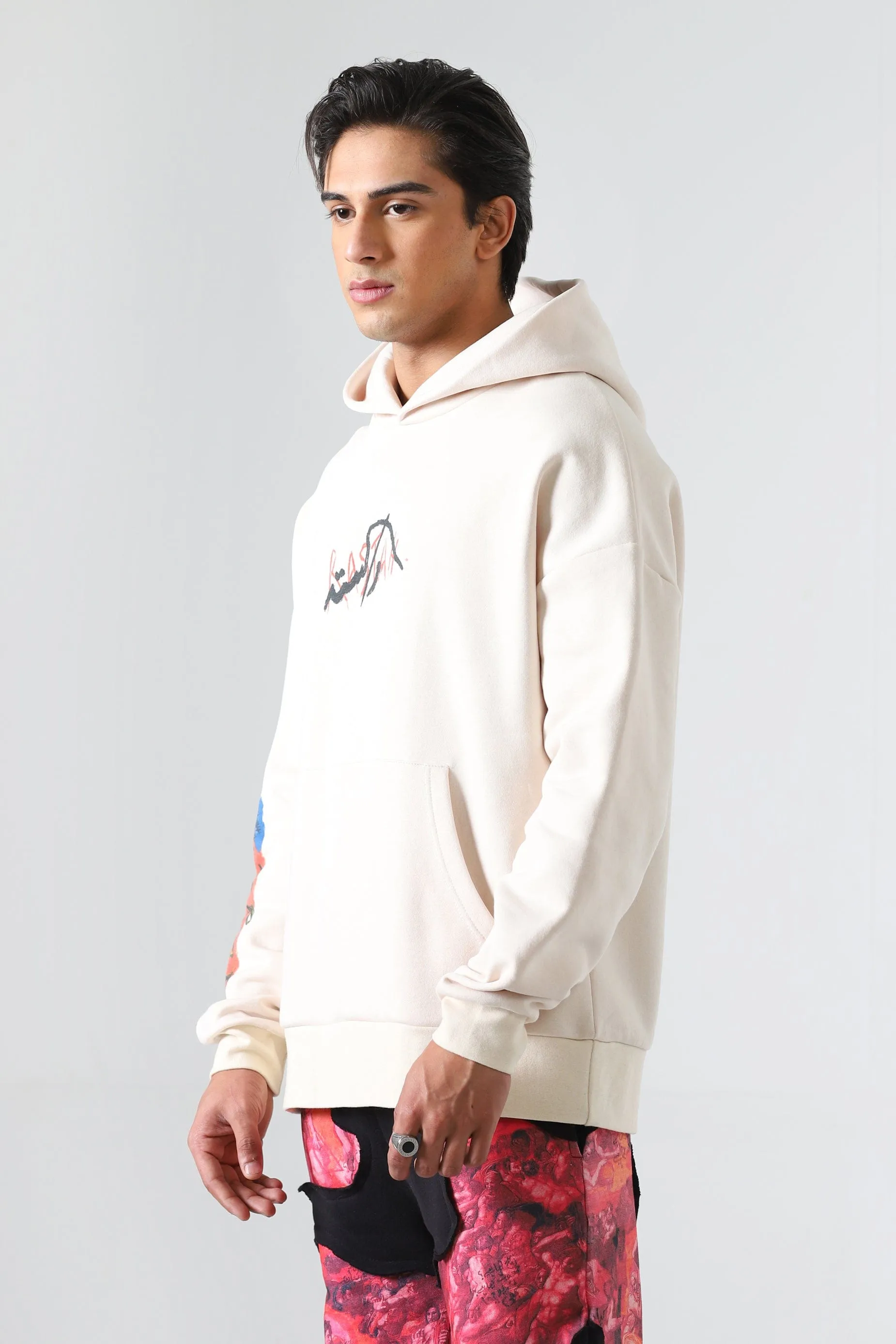 "HAMESHA THAKA HOWA" BEIGE HOODIE