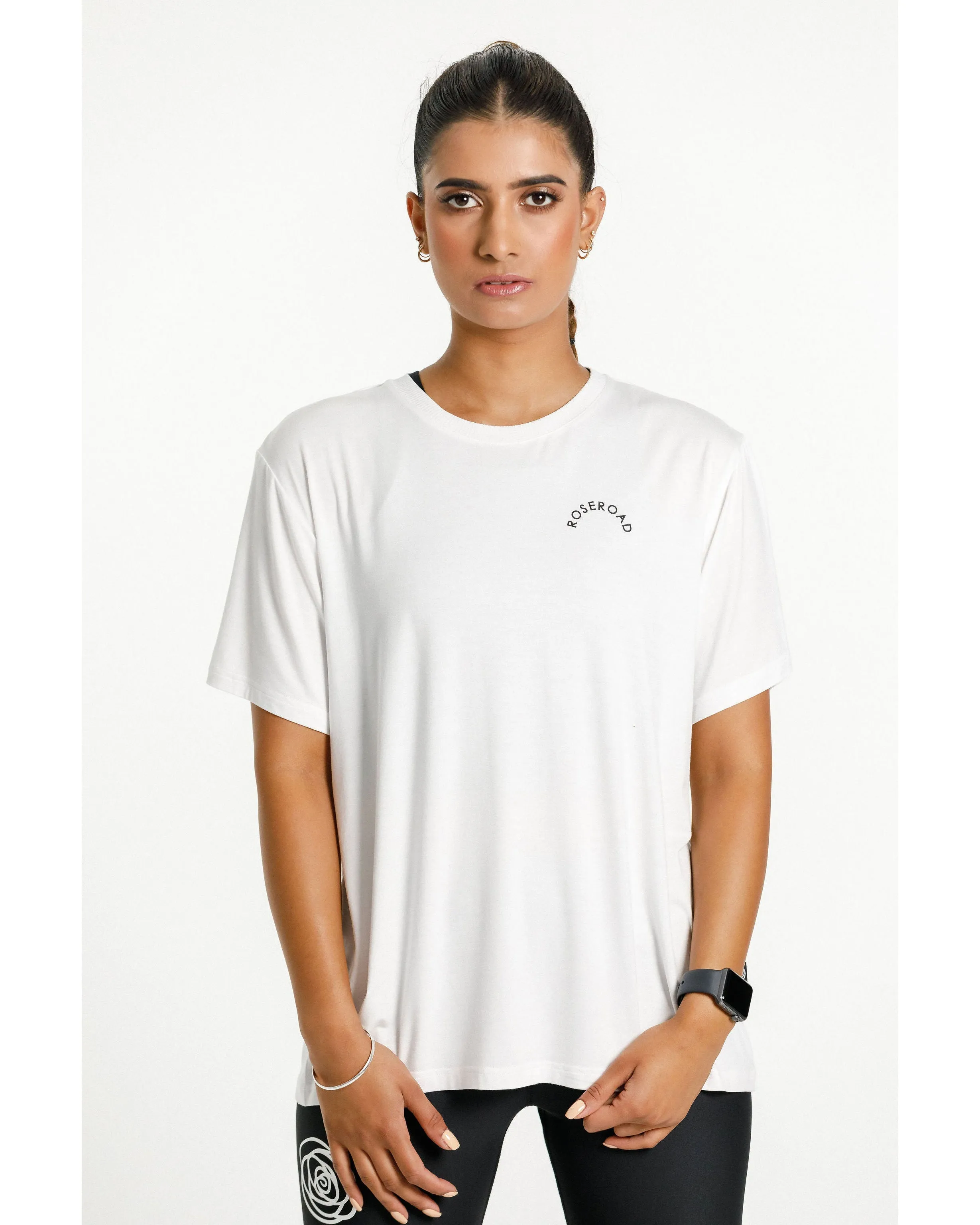 Rose Road Topher Tee - White with Rose Road Arch Print