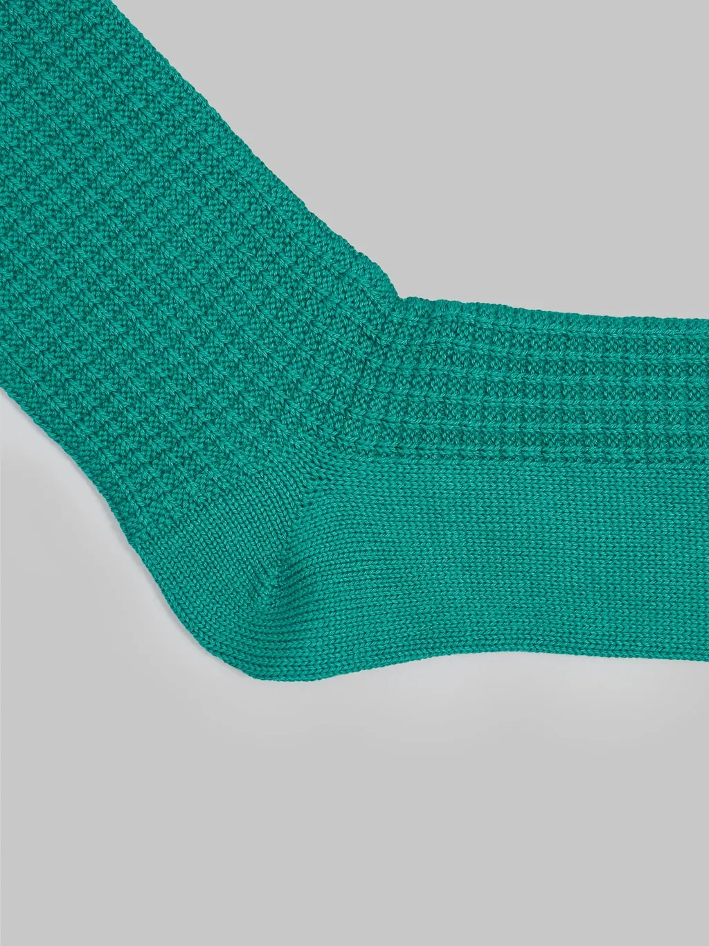 ROTOTO Cotton Waffle Crew Socks Sea Green