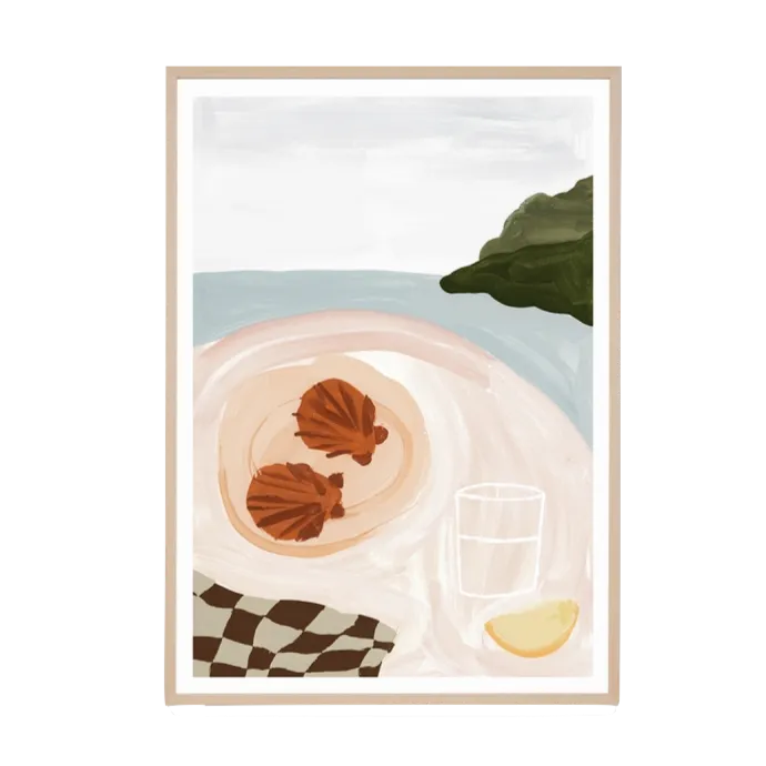 Seafood Summer Framed Print