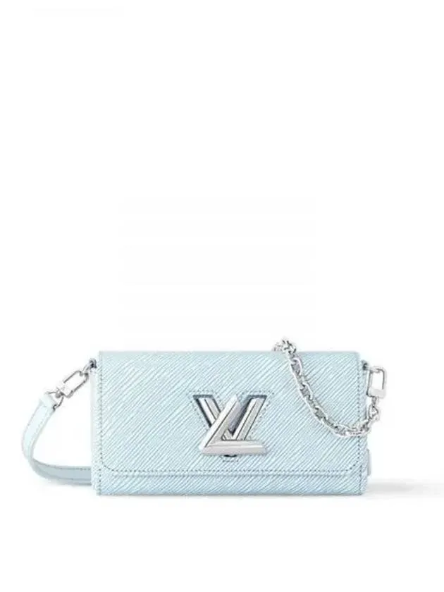 Shoulder bag cross twist waist pochette Ice blue M83478