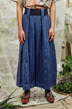 SL24 ADLAI PALAZZO PANTS - AZURE PINSTRIPE