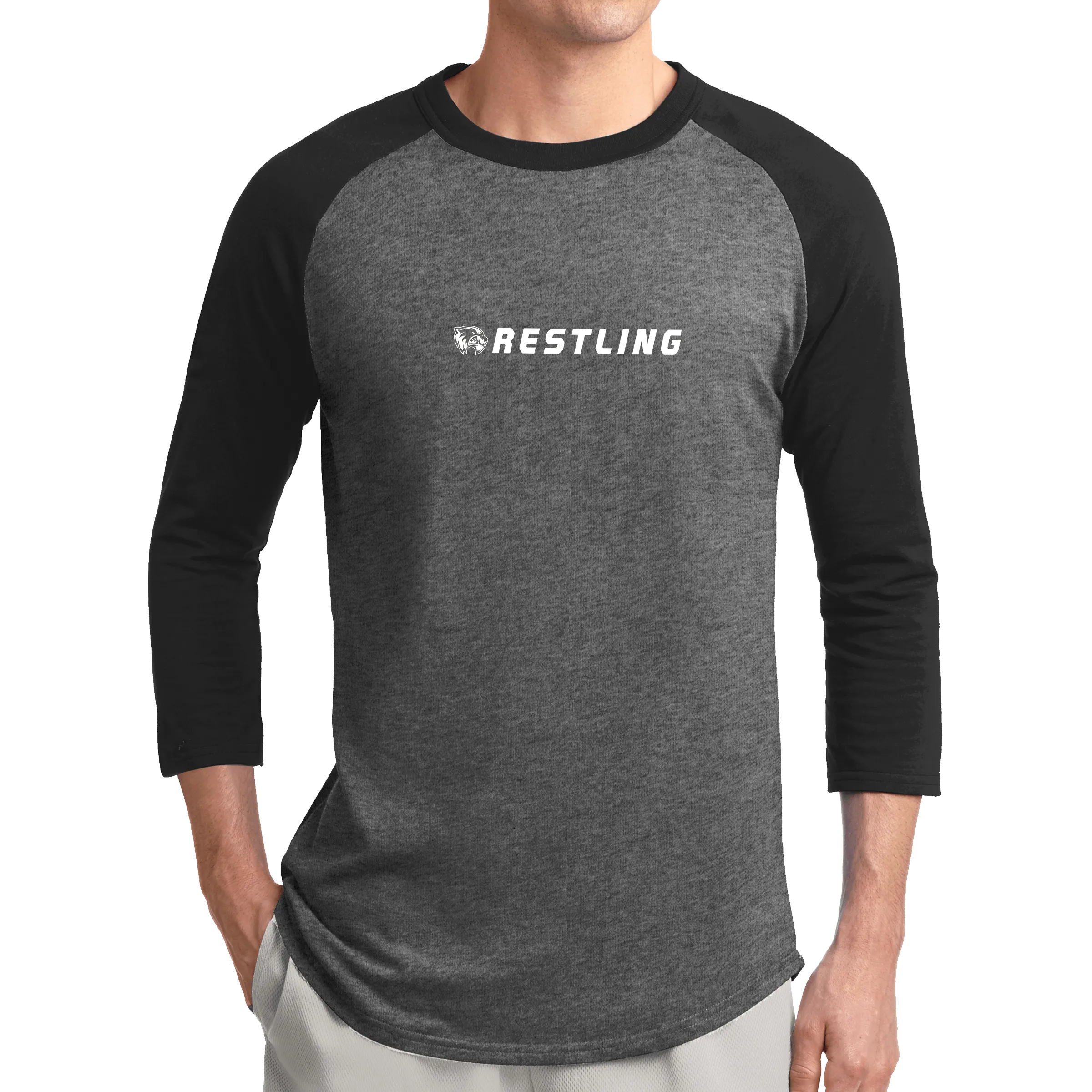 Sport-Tek Colorblock Raglan Jersey- Wrestling Head