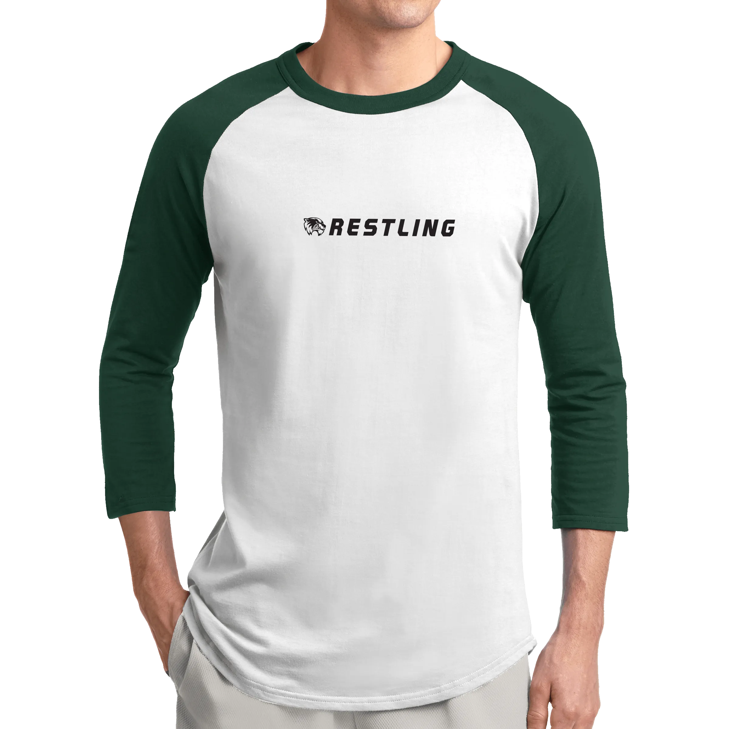 Sport-Tek Colorblock Raglan Jersey- Wrestling Head