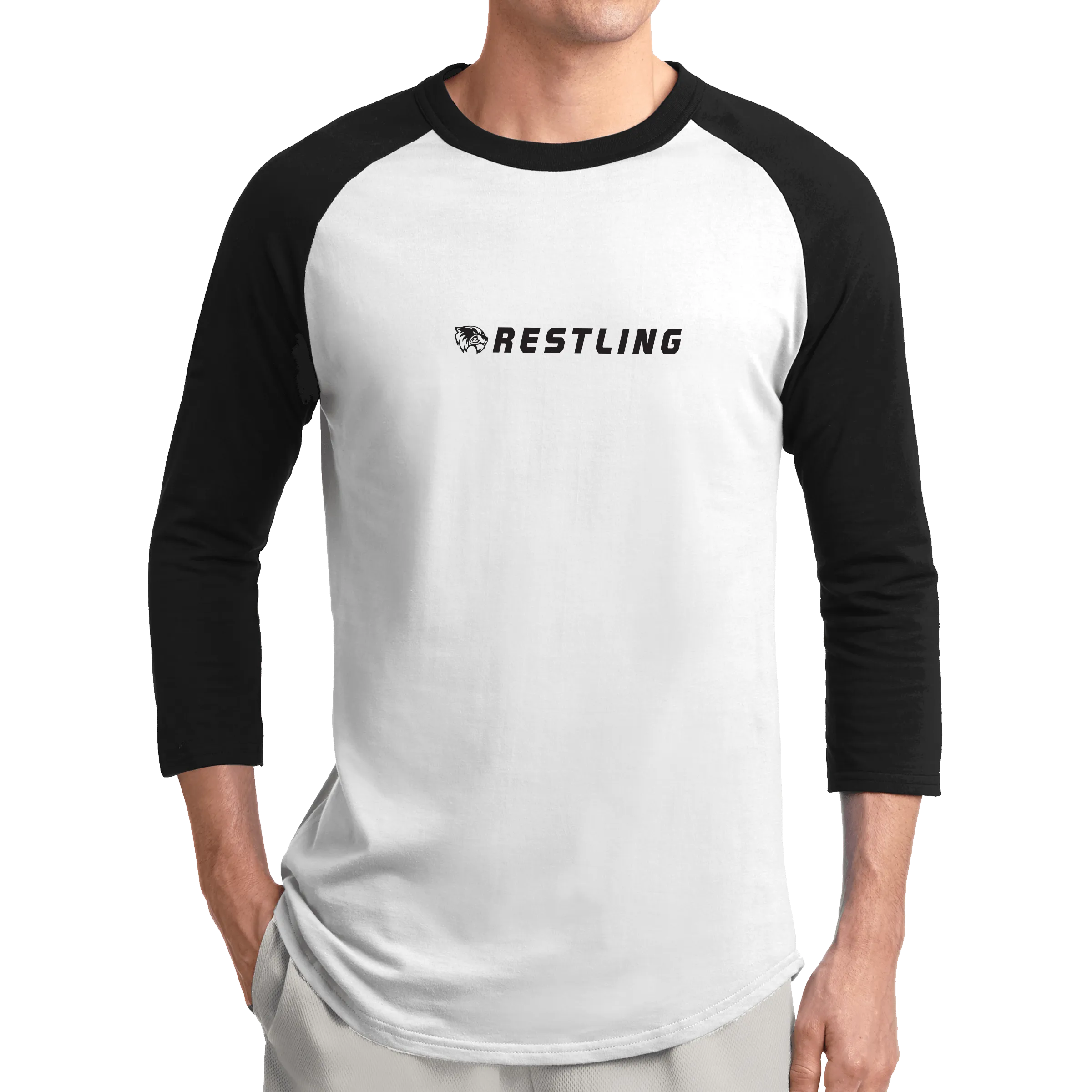 Sport-Tek Colorblock Raglan Jersey- Wrestling Head