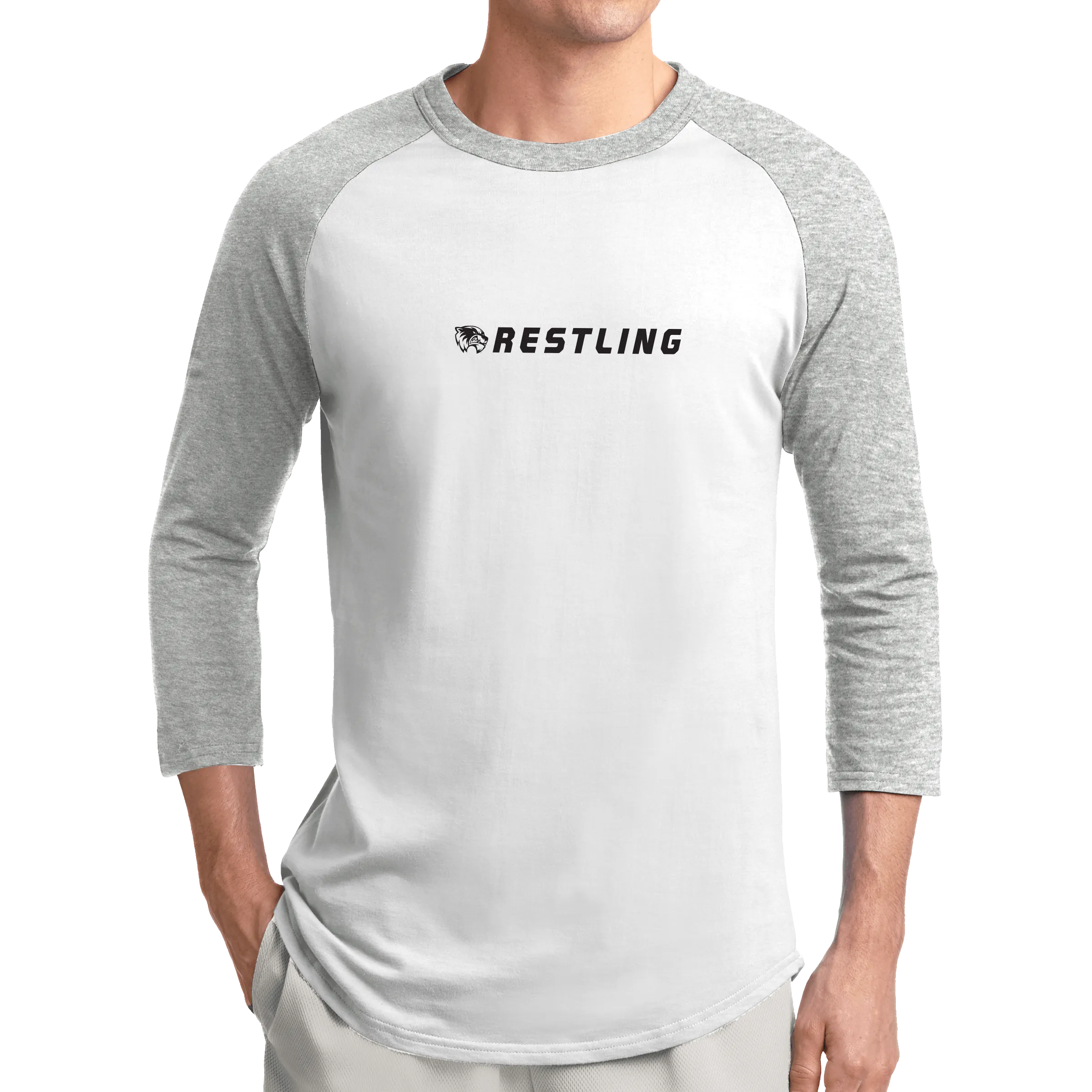 Sport-Tek Colorblock Raglan Jersey- Wrestling Head