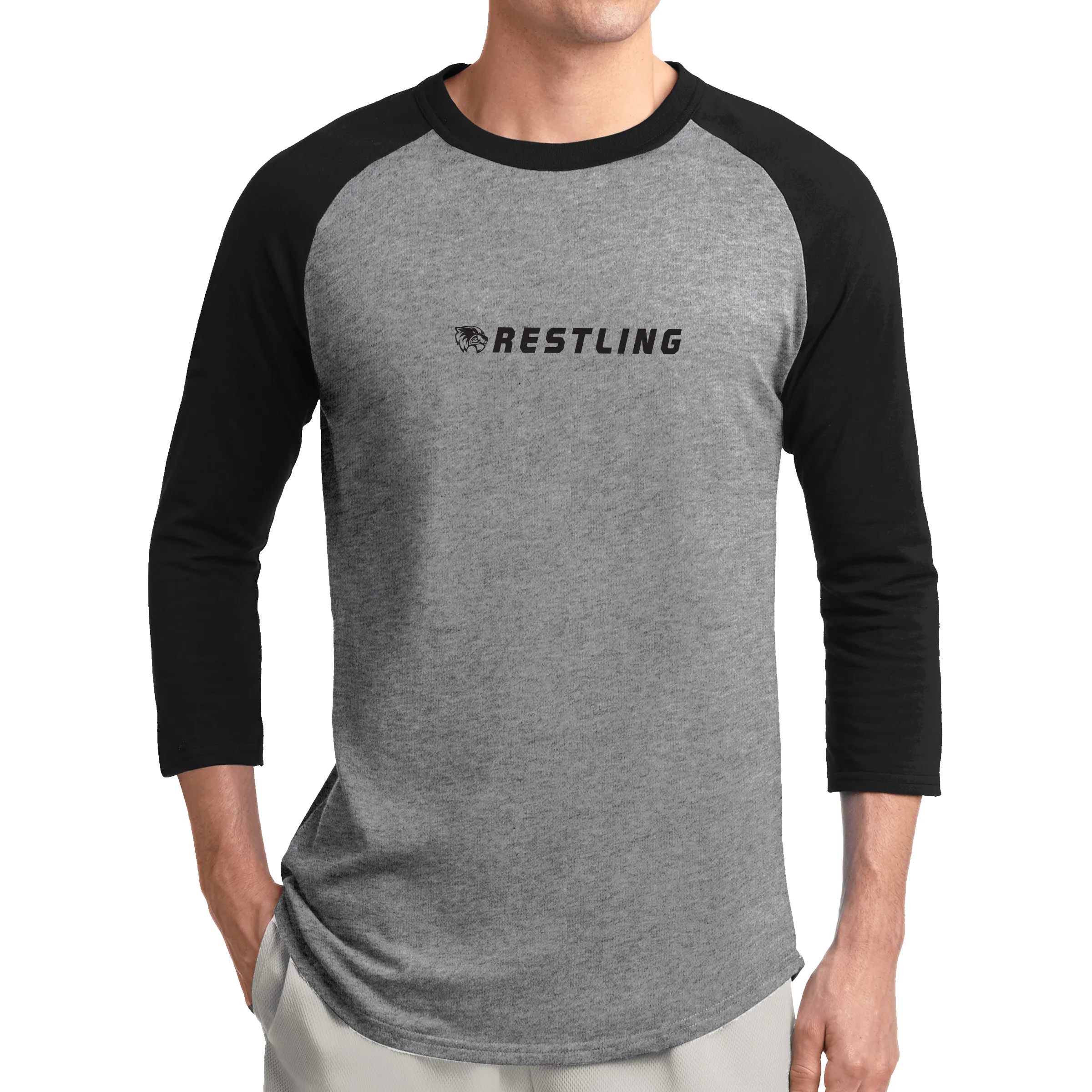 Sport-Tek Colorblock Raglan Jersey- Wrestling Head