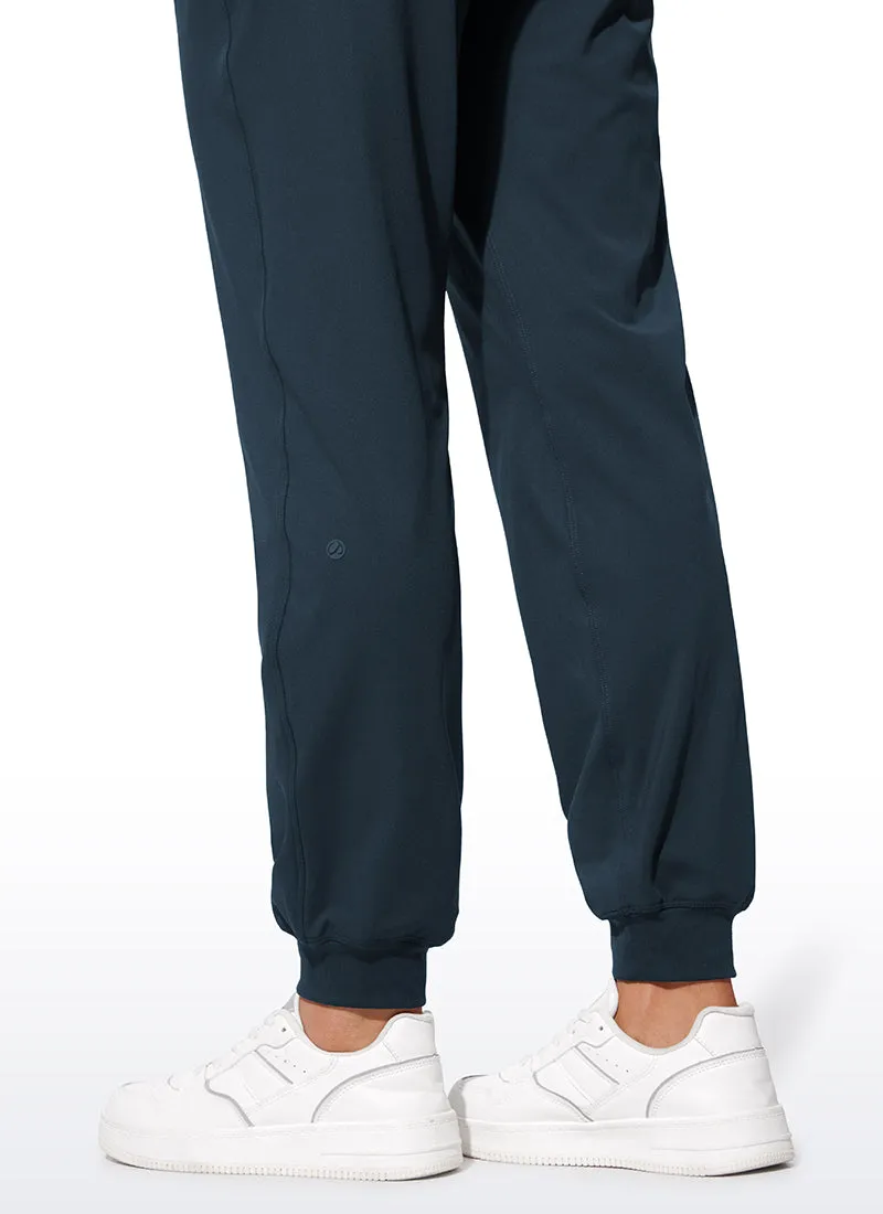 Stretch High Waisted Pockets Joggers 28"