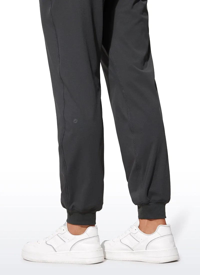 Stretch High Waisted Pockets Joggers 28"