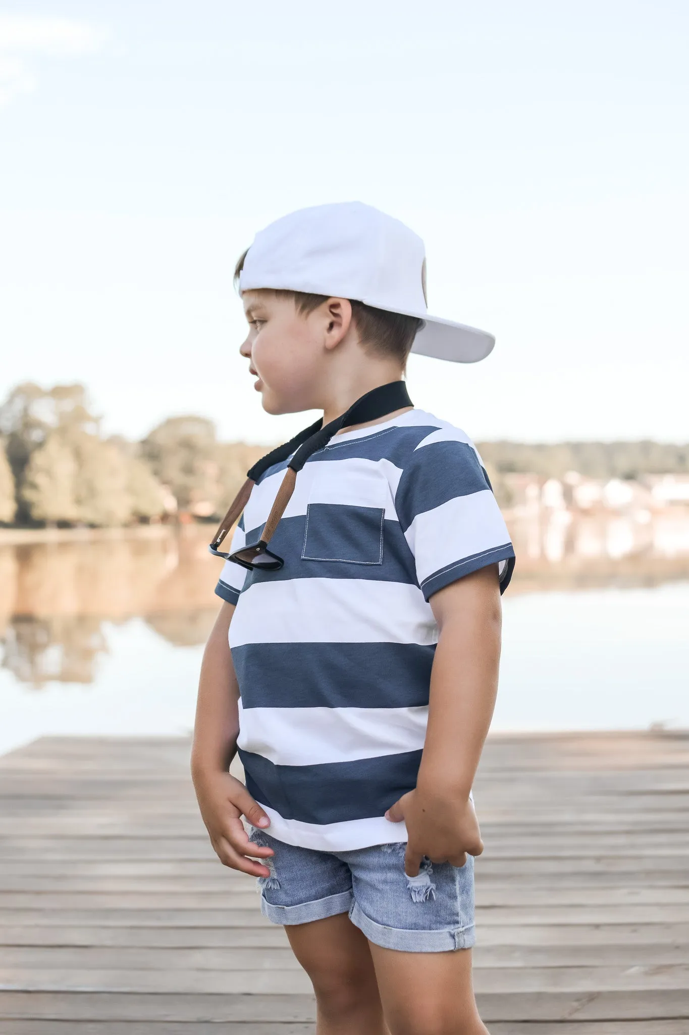 Striped Tee - Navy