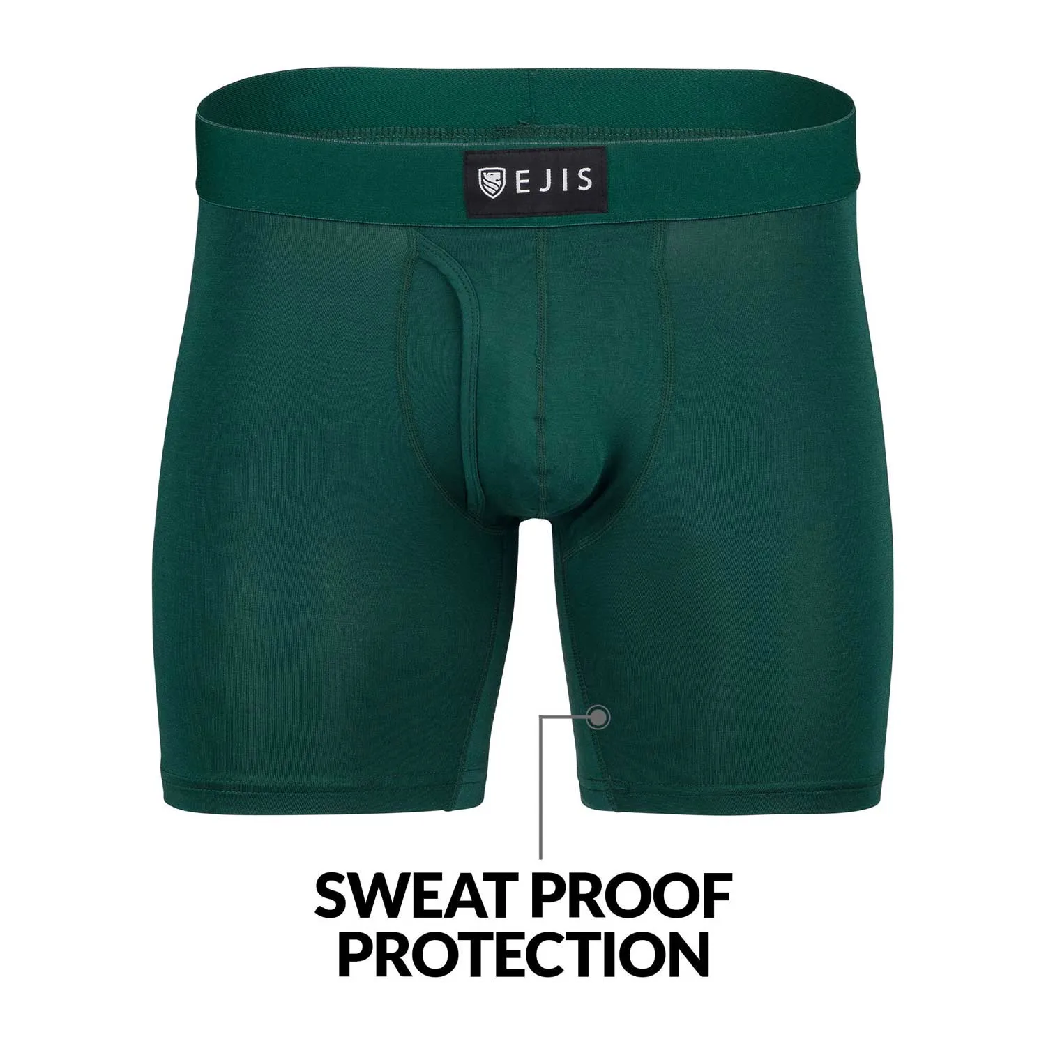 Sweat Proof Men's Boxer Briefs with Fly - Mix 9-Pack (3x Black, Green, Navy)