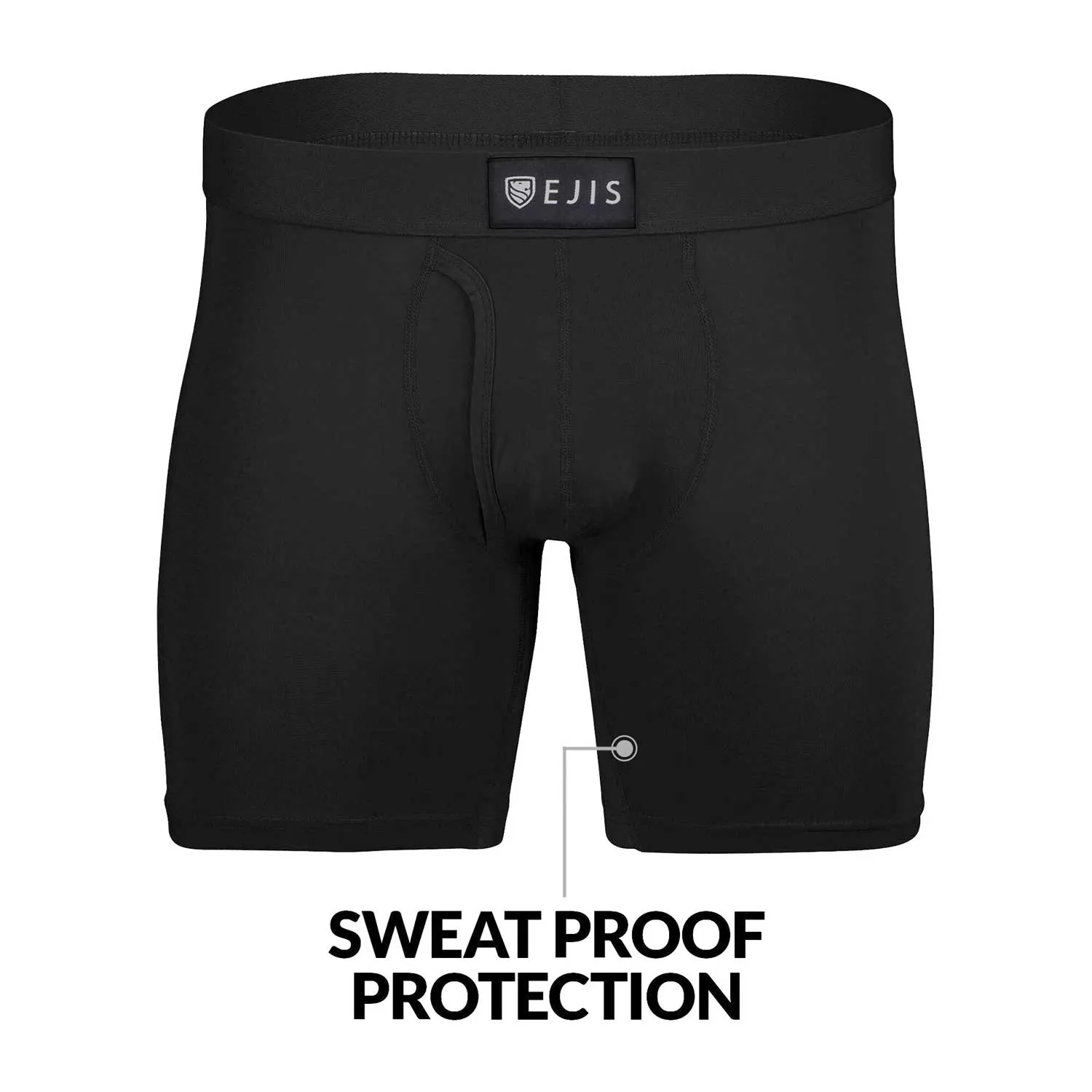 Sweat Proof Men's Boxer Briefs with Fly - Mix 9-Pack (3x Black, Green, Navy)