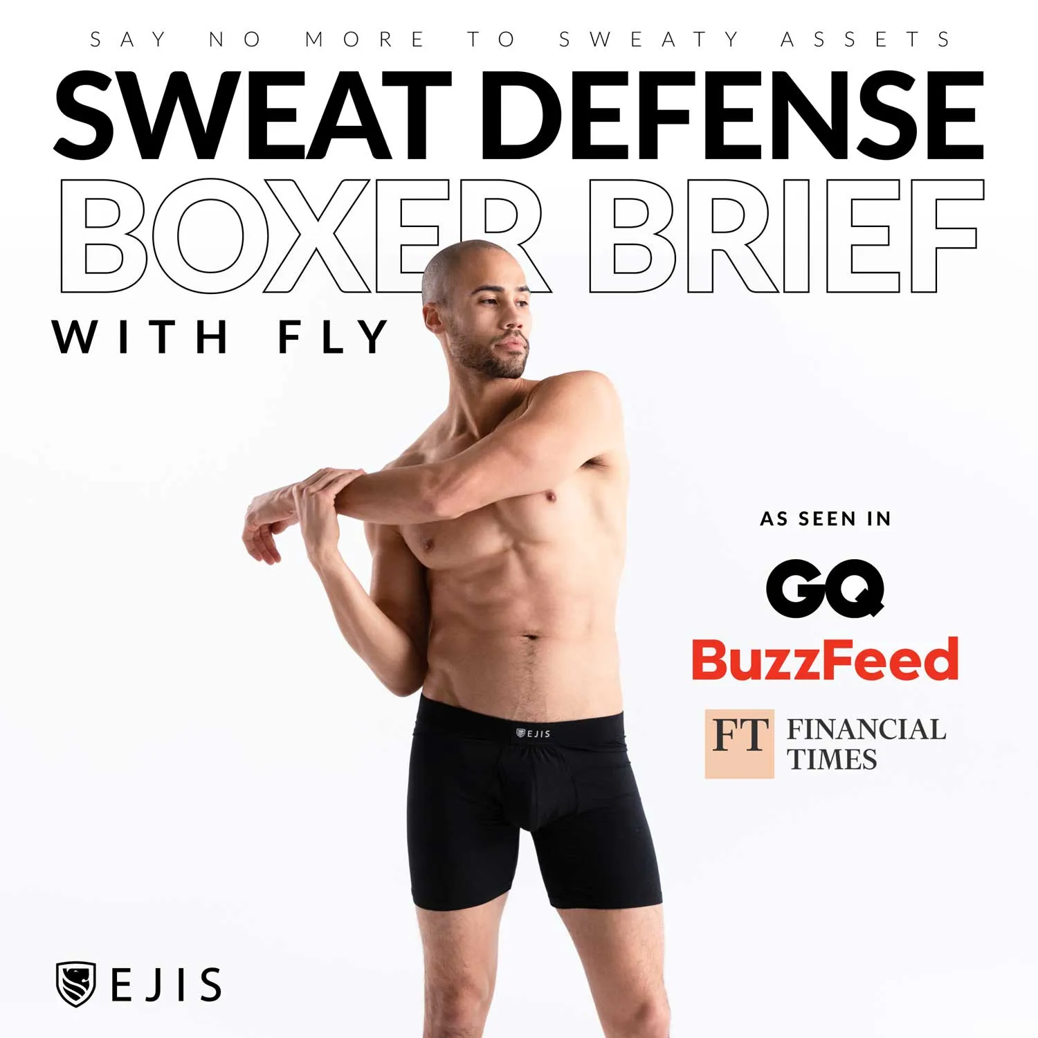 Sweat Proof Men's Boxer Briefs with Fly