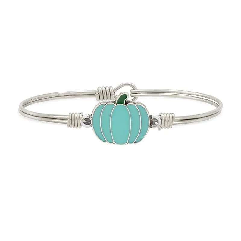 Teal Pumpkin Bangle Bracelet